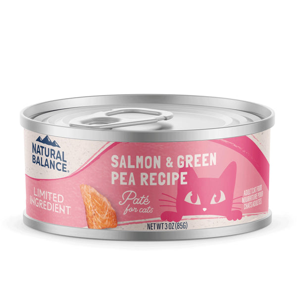 Natural Balance Limited Ingredient Salmon & Green Pea Pate Wet Cat Food Can