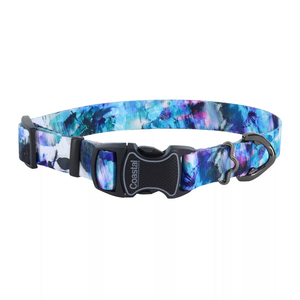 Inspire Adjustable Fashion Dog Collar, Rainy Day Floral