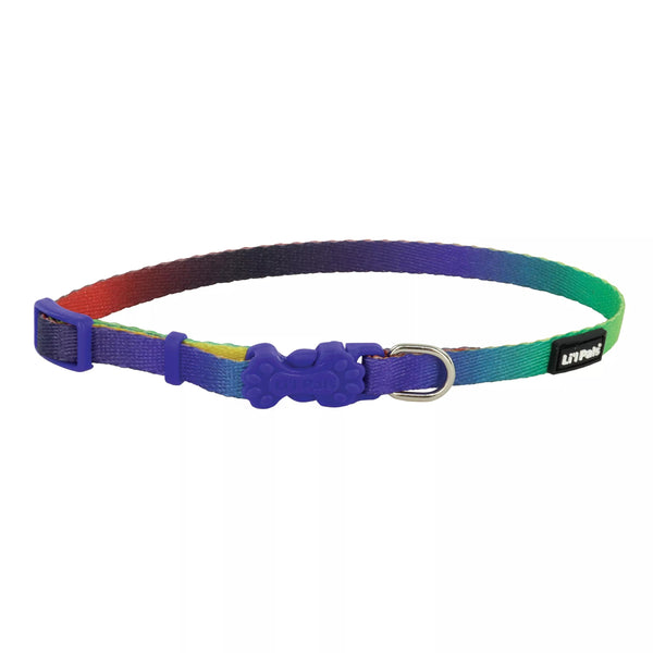 Li'l Pals Adjustable Patterned Dog Collar, Dark Prism