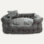 Goo-eez Panier en velours de luxe avec accessoires pour animaux, Charcoal