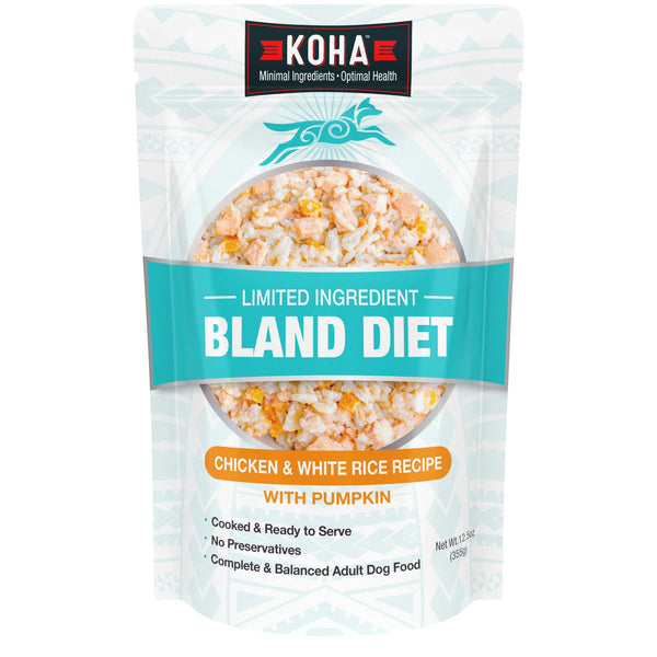 KOHA Poche repas humide pour chien Régime alimentaire à ingrédients limités Poulet & Riz blanc