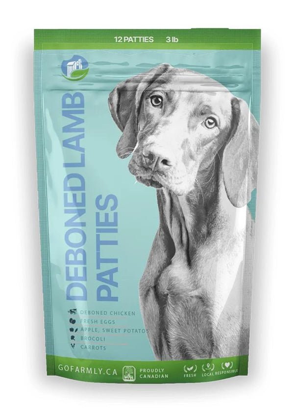 Farmly Gently Cooked Patties Lamb Frozen Dog Food