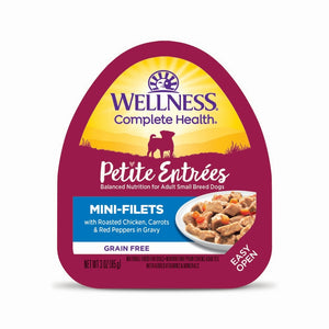Wellness Petite Entrees Mini-Filets with Roasted Chicken, Carrots & Red Peppers in Gravy Grain-Free Wet Dog Food