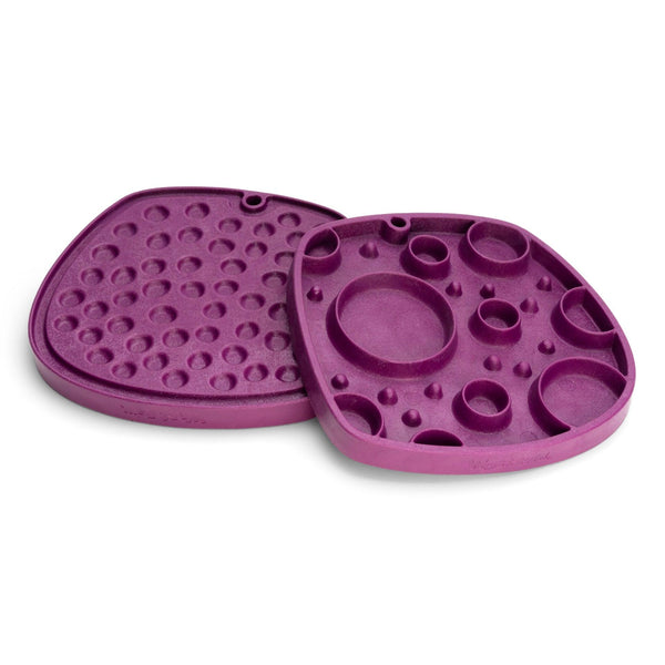 West Paw Seaflex Feast Mat Bubbles Mangeoire lente pour chien, Tropic Red
