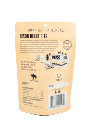 Winnie Lou The Feline Co. Friandises lyophilisées Bouchées de cœur de bison pour chats