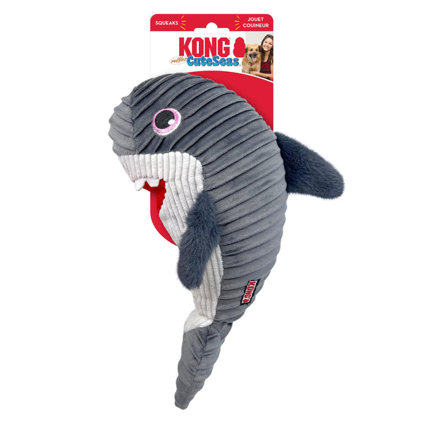 KONG CuteSeas Rufflez Shark Dog Toy