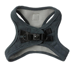 FuzzYard Life Corduroy Step In Dog Harness, Slate Grey