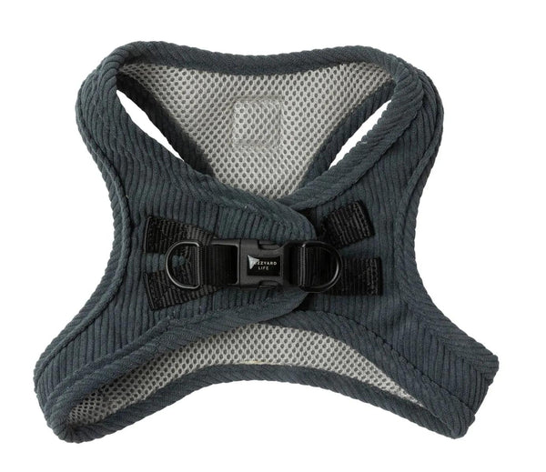 FuzzYard Life Corduroy Step In Dog Harness, Slate Grey