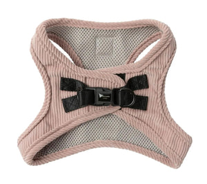FuzzYard Life Corduroy Step In Dog Harness, Soft Blush