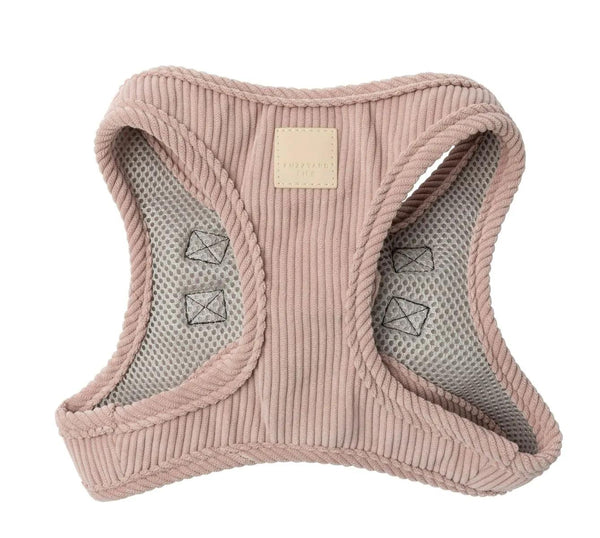FuzzYard Life Corduroy Step In Dog Harness, Soft Blush