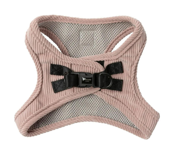 FuzzYard Life Corduroy Step In Dog Harness, Soft Blush