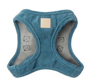 FuzzYard Life Corduroy Step In Dog Harness, French Blue