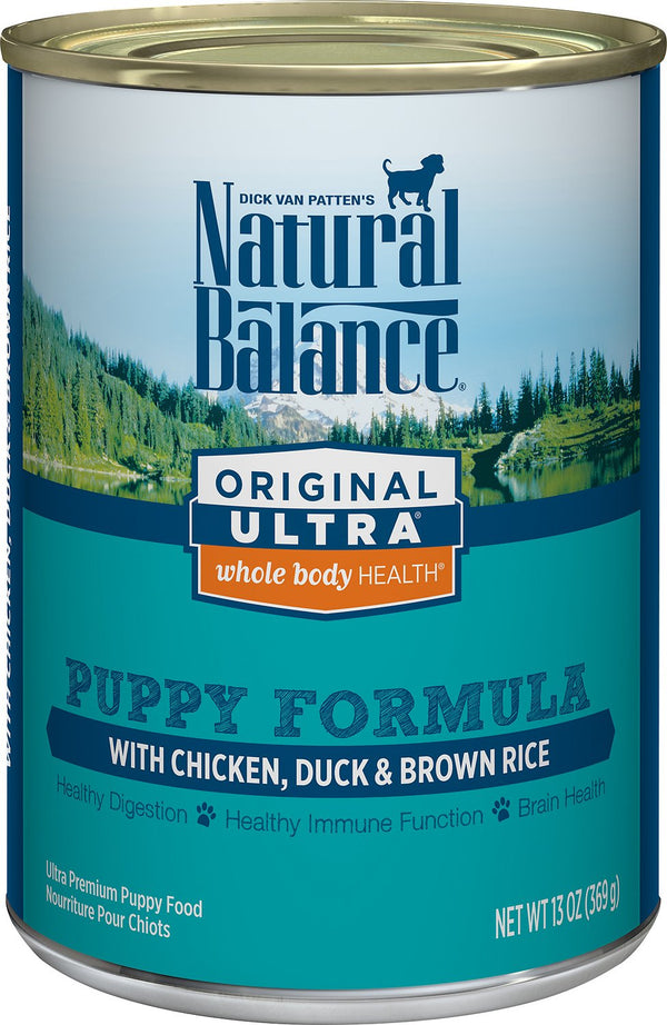 Natural Balance Original Ultra Whole Body Health Puppy Formula Chicken, Duck & Brown Rice Wet Dog Food