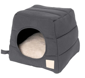 FuzzYard Life Cat Cubby for Cats & Small Dogs, Slate Grey