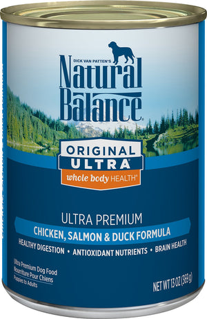Natural Balance Original Ultra Premium Formule Santé Totale au Poulet, Saumon et Canard Nourriture humide pour chiens