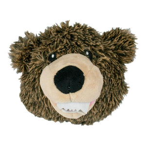 Tall Tails Grizzly Head 2-in-1 Fetch Ball Dog Toy