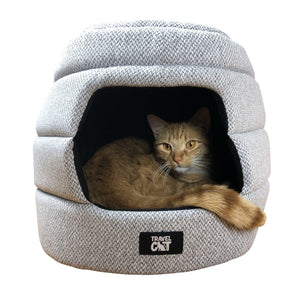 Travel Cat The Meowbile Home Convertible Cat Bed & Cave, Grey