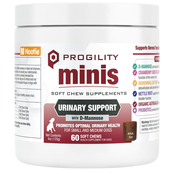 Nootie Progility Minis Urinary Support Soft Chews Supplement for Small & Medium Dogs