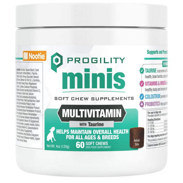 Nootie Progility Minis Multivitamin Soft Chews Supplement for Small & Medium Dogs