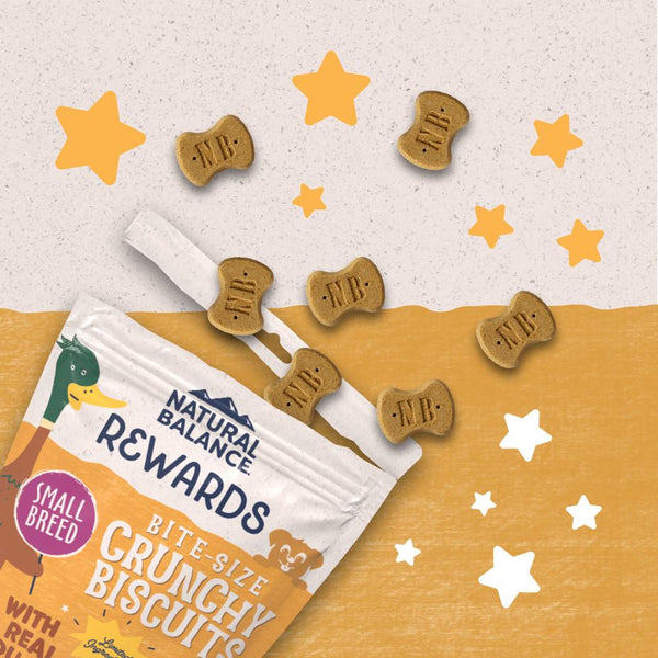 Natural Balance Rewards Crunchy Biscuits Bite-Size with Real Duck Small Breed Dog Treats