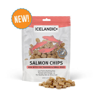 Icelandic+ Mini Bouchées Chips de Saumon Friandises pour chiens