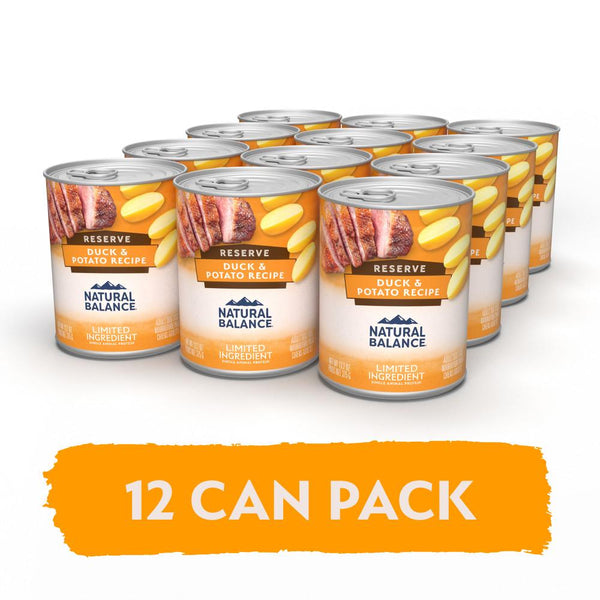 Natural Balance Limited Ingredient Reserve Duck & Potato Recipe Wet Dog Food Can