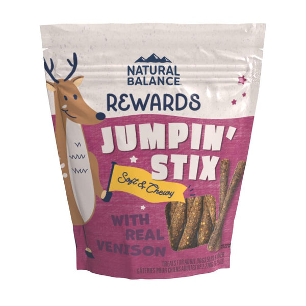 Natural Balance Rewards Jumpin' Stix with Real Venison Dog Treats, 4-oz