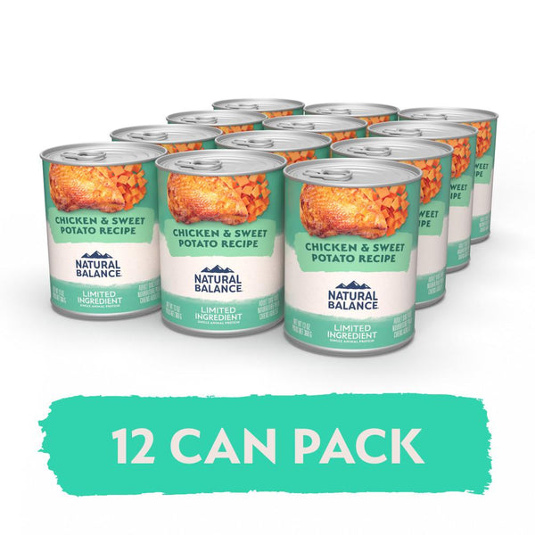 Natural Balance Limited Ingredient Chicken & Sweet Potato Recipe Wet Dog Food Can