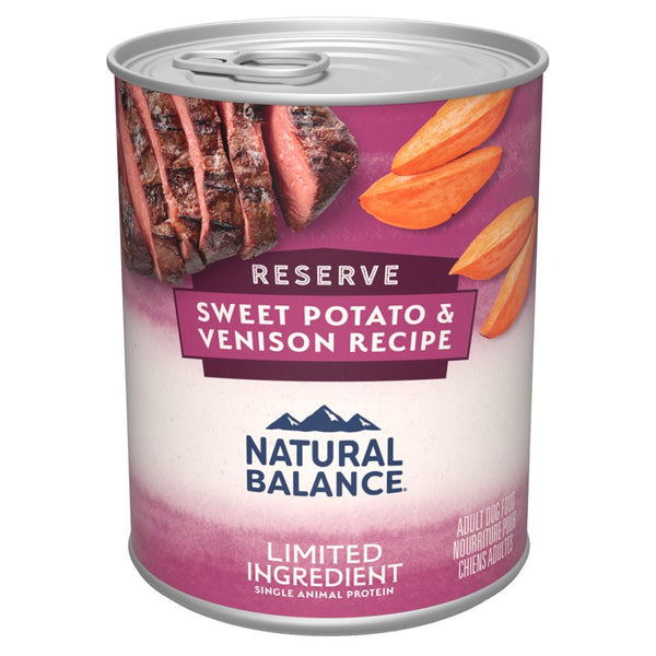 Natural Balance Limited Ingredient Reserve Sweet Potato & Venison Recipe Wet Dog Food Can