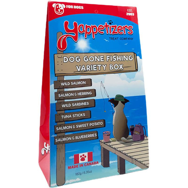 Yappetizers Dog Gone Fishing Variety Box Dog Treats