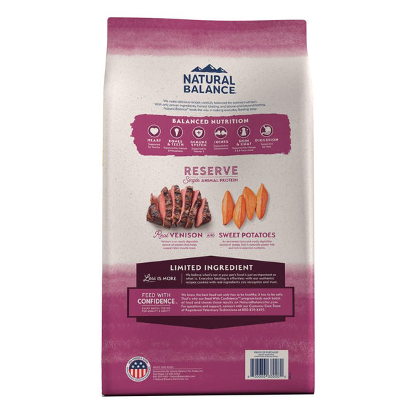Natural Balance Limited Ingredient Reserve Sweet Potato & Venison Recipe Grain-Free Dry Dog Food