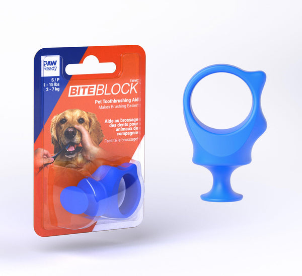 Paw Ready BrushMate BiteBlock Aide au brossage des dents pour animaux, Orange