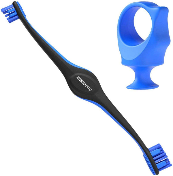 Paw Ready BrushMate Brosse à dents Premium avec BiteBlock, Bleu