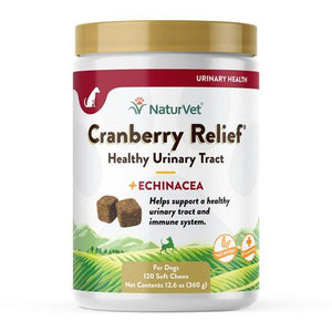 NaturVet Cranberry Relief Healthy Urinary Tract Plus Echinacea Soft Chews Dog Supplement