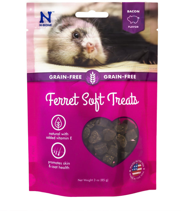 N-Bone Bacon Flavor Grain-Free Soft Ferret Treats, 3-oz