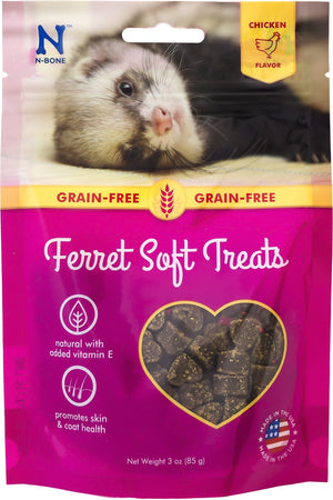 N-Bone Chicken Flavor Grain-Free Soft Ferret Treats, 3-oz