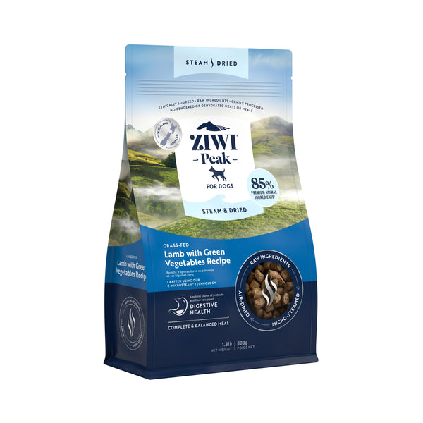ZIWI Peak Steam & Dried Lamb with Green Vegetables Recipe Air-Dried Dog Food
