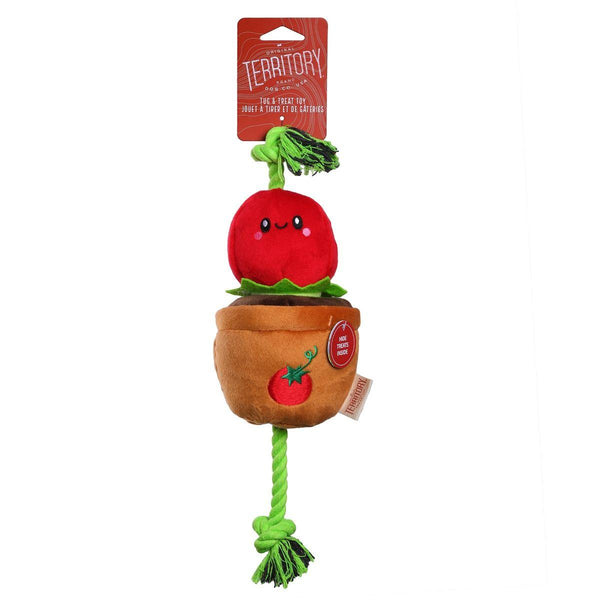 Original Territory Jouet à Tirer avec Friandises Dispensables Tomate, pour Chiens