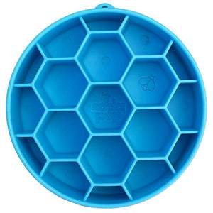 SodaPup eBowl Nid d'abeilles Gamelle enrichissante pour chien à alimentation lente, Bleue