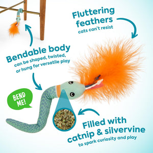 SmartyKat Instincts Tricky Twister Jouet Flexible HappyNip pour Chat
