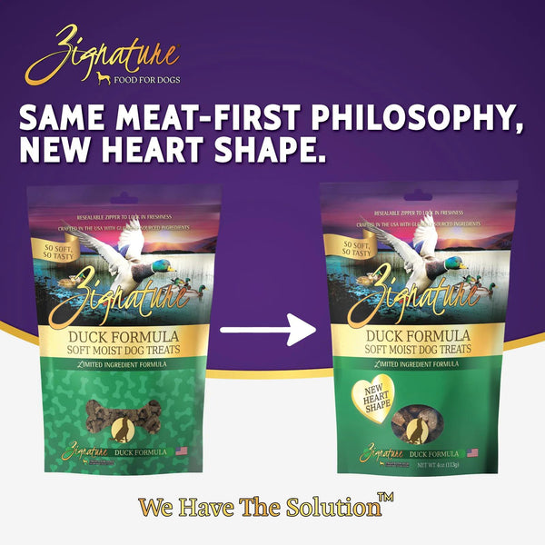 Zignature Friandises molles humides à la canard formulation à ingrédients limités pour chiens