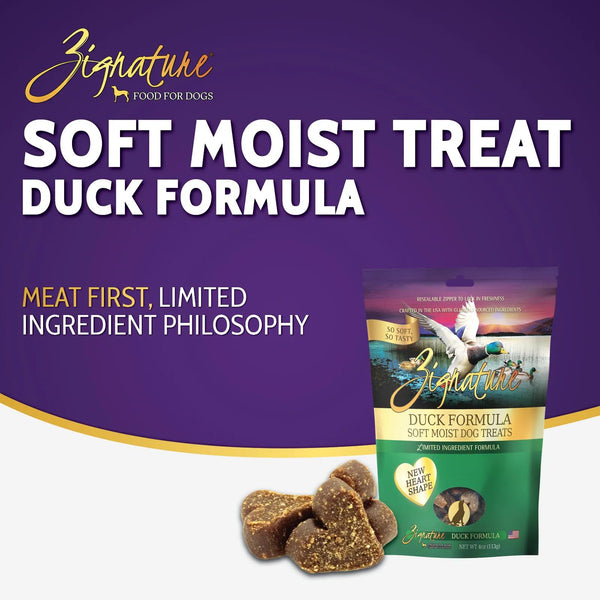 Zignature Friandises molles humides à la canard formulation à ingrédients limités pour chiens