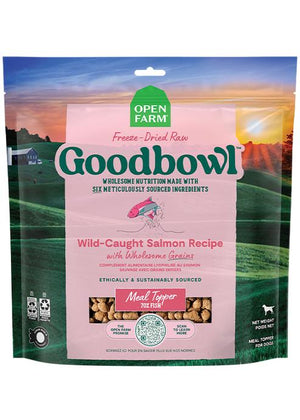 Open Farm Goodbowl Wild-Caught Salmon Recipe with Wholesome Grains Freeze-Dried Raw Dog Food Topper