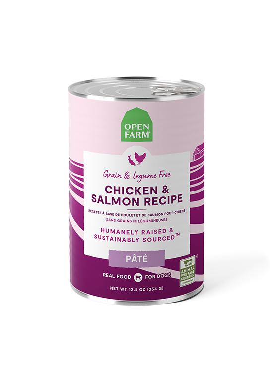 Open Farm Pate Chicken & Salmon Recipe Grain-Free Wet Dog Food Can