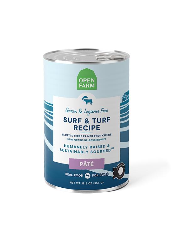 Open Farm Pâté Recette Surf & Turf Sans céréales Aliment humide en conserve pour Chien