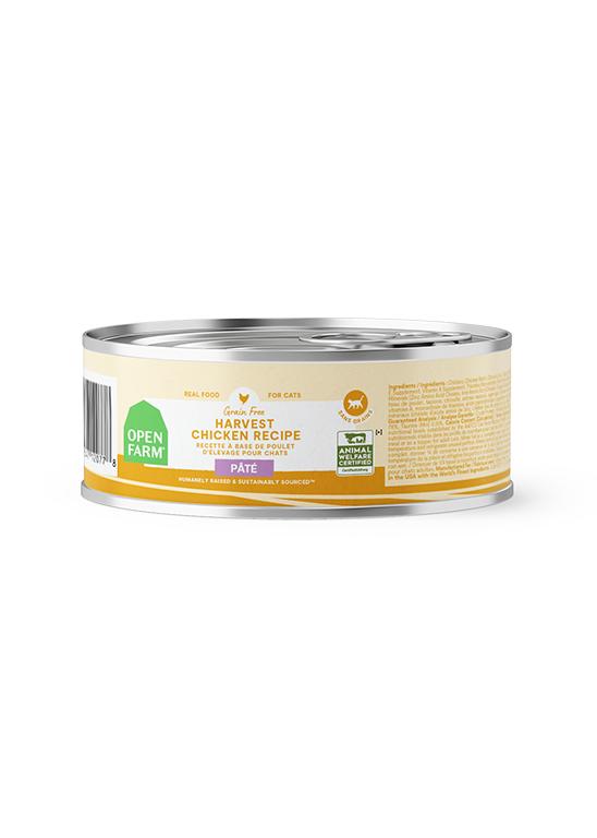 Open Farm Pate Harvest Chicken Recipe Grain-Free Wet Cat Food Can