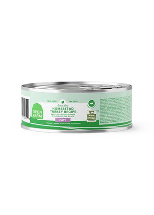 Open Farm Pate Homestead Turkey Recipe Grain-Free Wet Cat Food Can