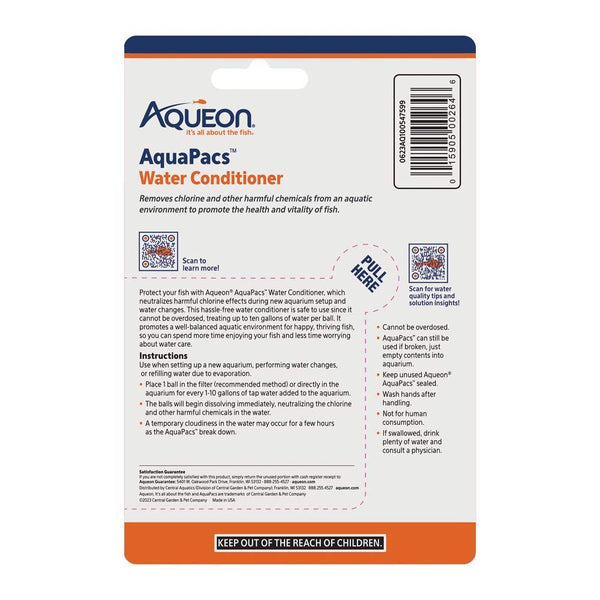 Aqueon AquaPacs Conditionneur d’Eau pour Aquariums