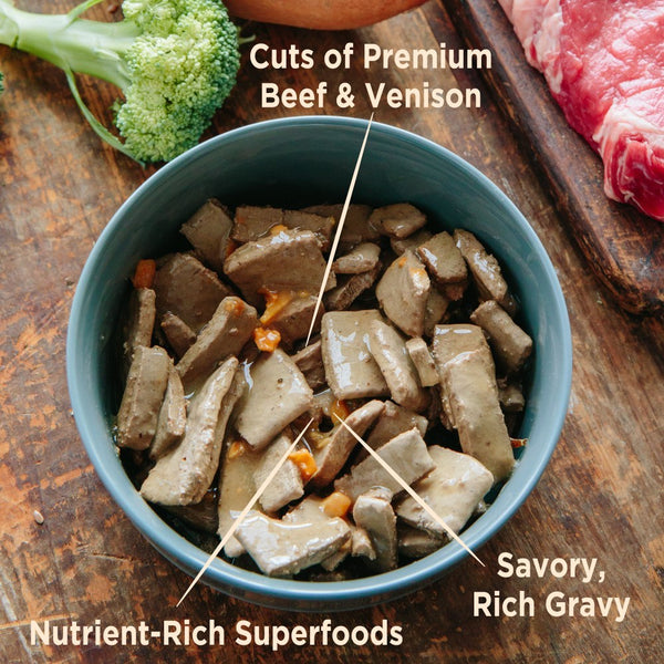 Wellness CORE Hearty Cuts in Gravy Beef & Venison Grain-Free Wet Dog Food Can
