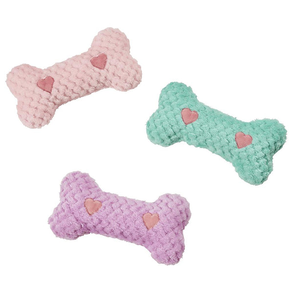 Ethical Pet Spot Soothers Warm Hugs Bone Dog Toy, Assorted
